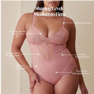 PINSY Sculpting Lace Shapesuit in Nude
